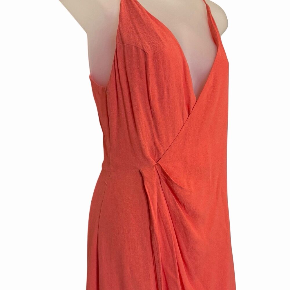 Maxi Faux Wrap Dress Size Small ASTR The Label Coral V Neck Summer Dress 🌴 - Picture 11 of 16